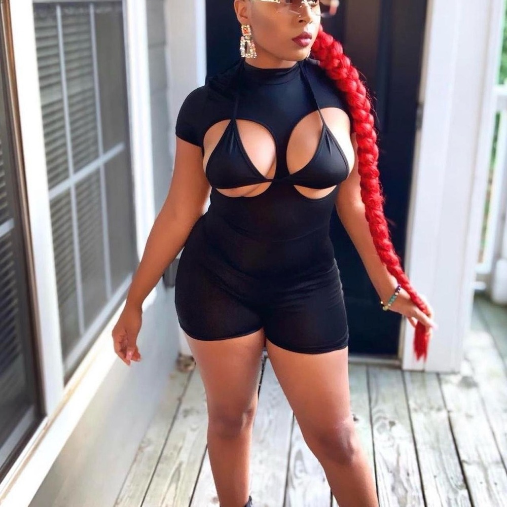 Black one piece romper